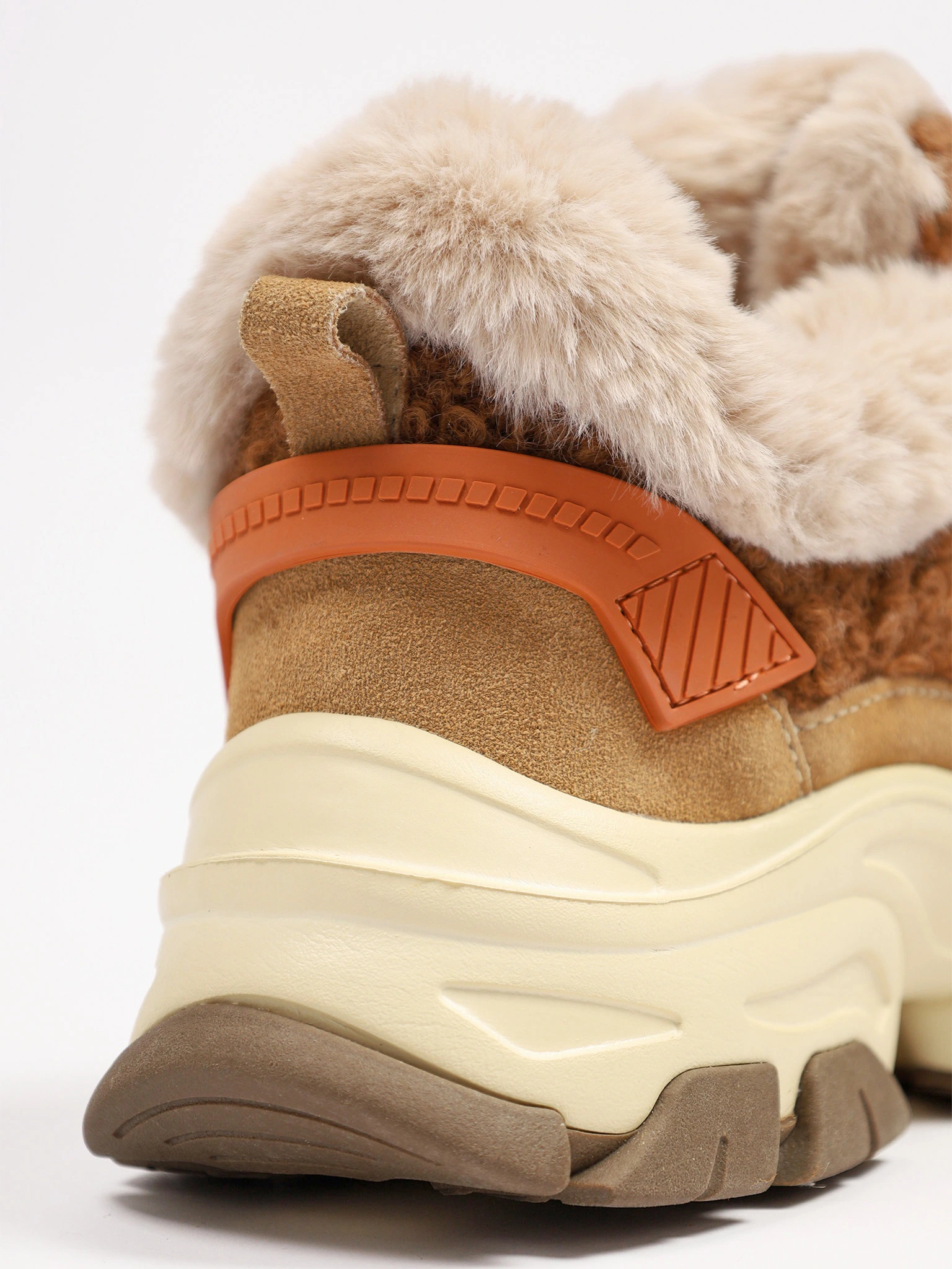 Кроссовки комбинированные с оторочкой мехом